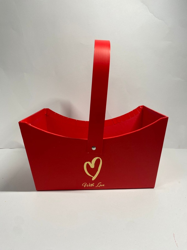 CAJA TIPO BARCO ROJA 20X12X11 CM