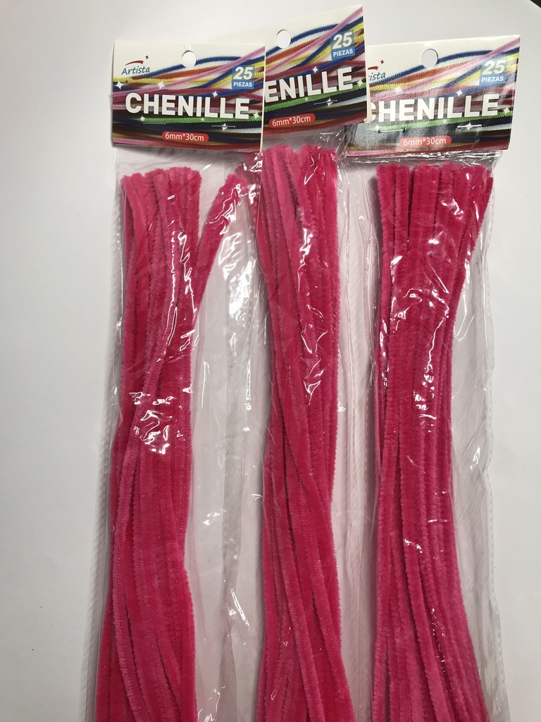 38-AS0692-LR LIMPIA PIPAS 25PCS 30CM FUCSIA