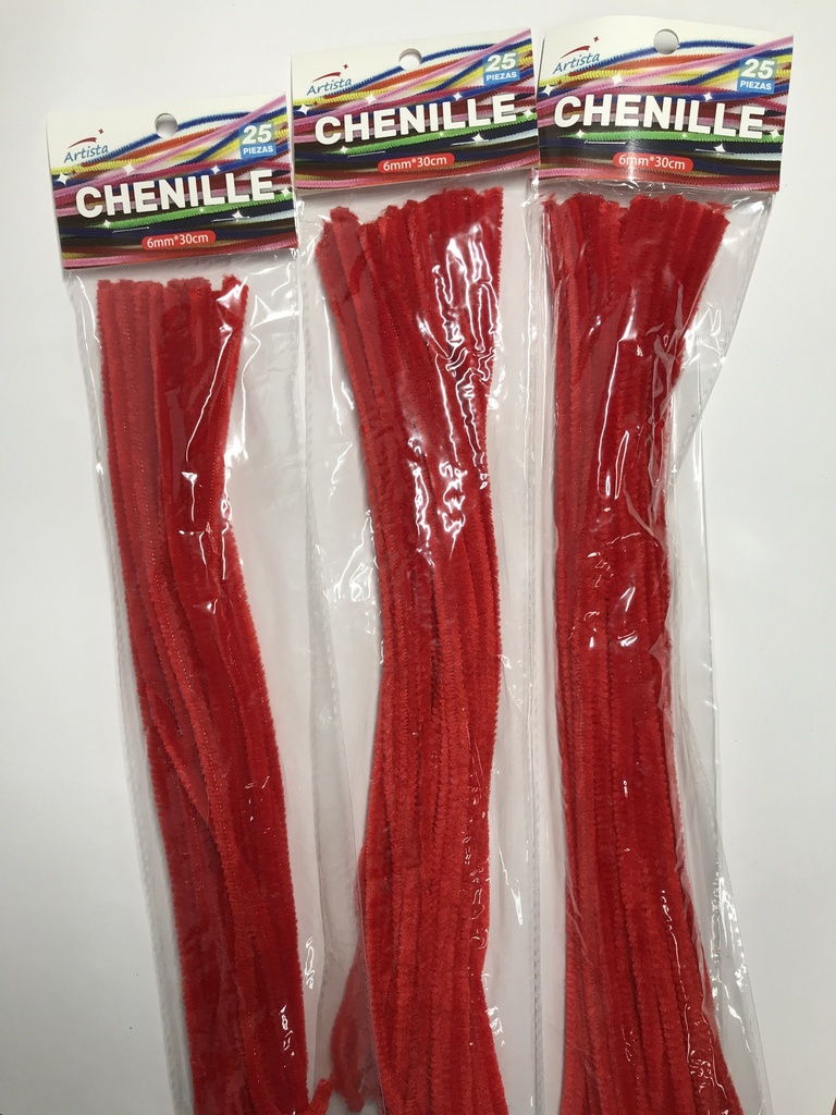 38-AS0692-PK LIMPIA PIPAS 25PCS 30CM ROJO