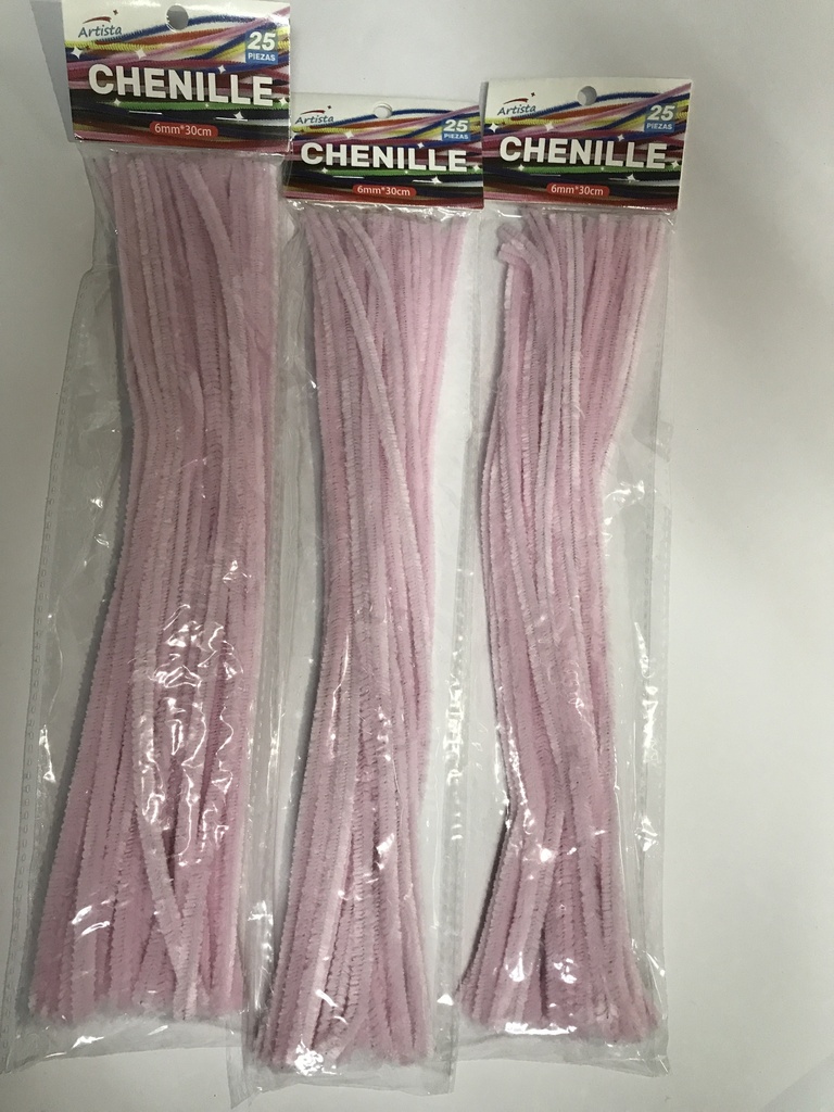 38-AS0692-T04 LIMPIA PIPAS 25PCS 30CM ROSA CLARO