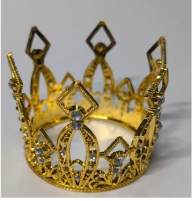 MINI CORONAS PLASTICAS DORADA