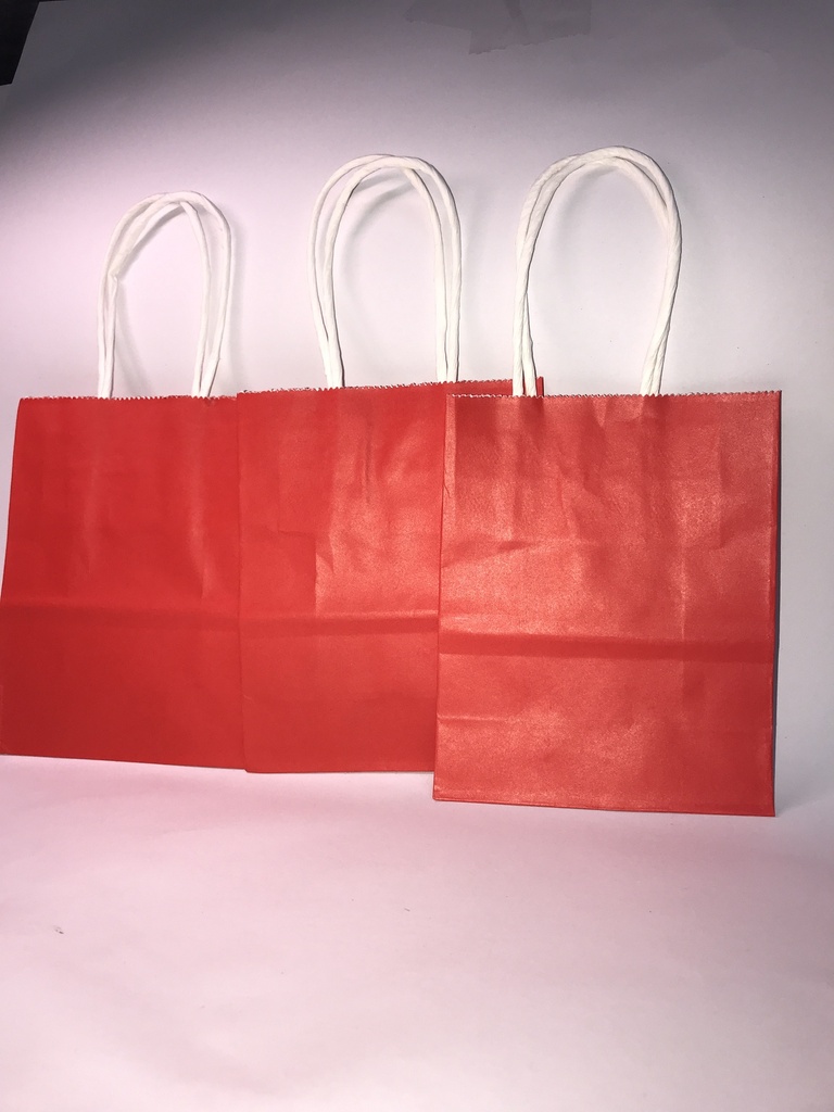 TF-7990 BOLSA KRAFT MINI "12X15X6" CM ROJO