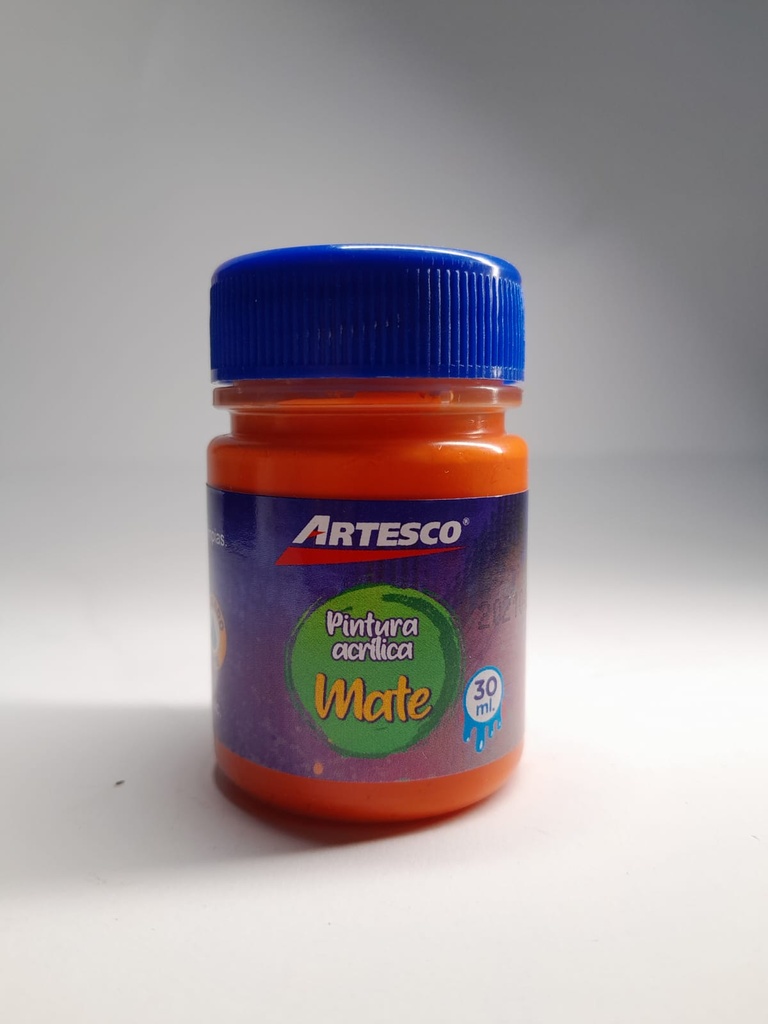 PINTURA ACRILICA MATTE 30ML NARANJA ARTESCO