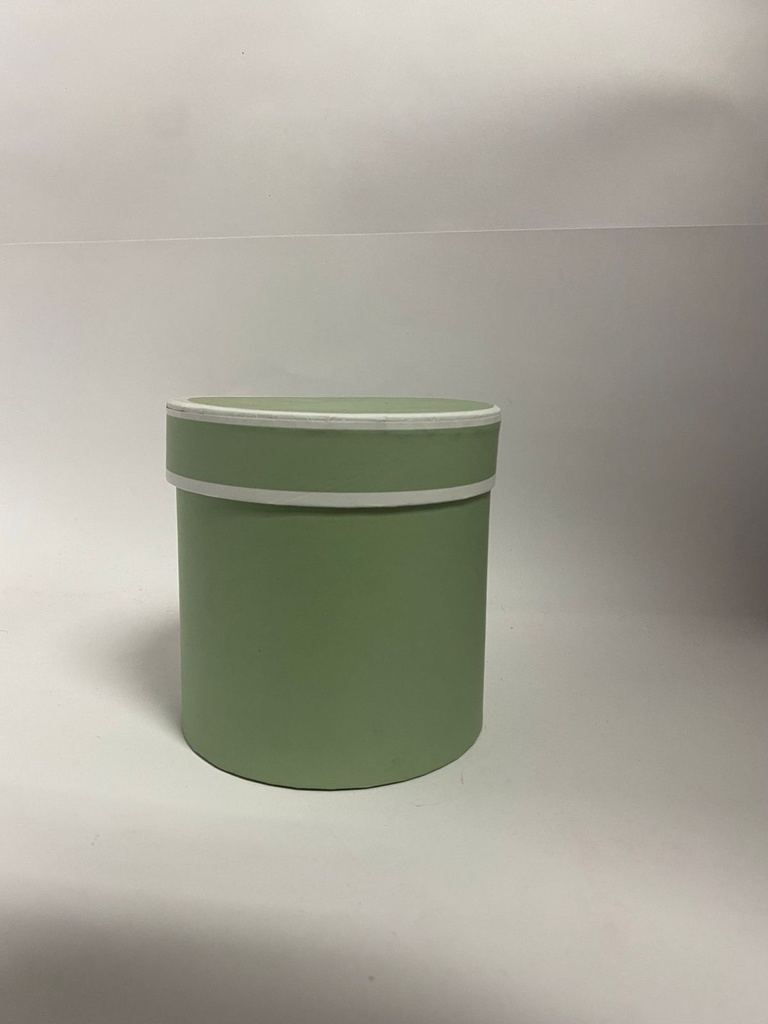 CAJA CILINDRICA VERDE