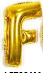 GLOBO LETRA F 16 PULGADAS DORADO