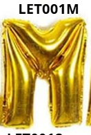 GLOBO LETRA M 16 PULGADAS DORADO