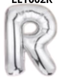 GLOBO LETRA R 16 PULGADAS PLATEADO