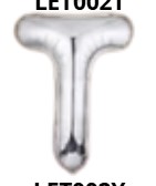 GLOBO LETRA T 16 PULGADAS PLATEADO