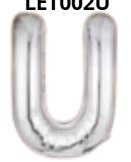 GLOBO LETRA U 16 PULGADAS PLATEADO