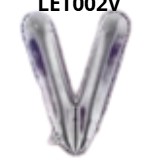 GLOBO LETRA V 16 PULGADAS PLATEADO