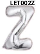GLOBO LETRA Z 16 PULGADAS PLATEADO
