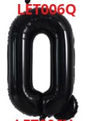 GLOBO LETRA Q 16 PULGADAS NEGRO