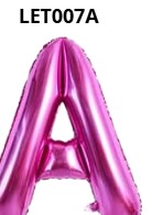GLOBO LETRA A 16 PULGADAS ROSADO