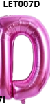 GLOBO LETRA D 16 PULGADAS ROSADO