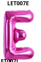GLOBO LETRA E 16 PULGADAS ROSADO
