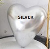 Globo Corazon Metalico 50 piezas/bolsa 12"