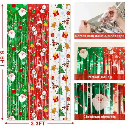 CORTINA NAVIDAD 6.6x3.3 pies