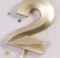 CANDELAS DORADO DE NUMEROS 7cm