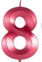 CANDELAS ROJO DE NUMEROS 7cm