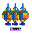 Trompetitas para cumpleaños 6 piezas