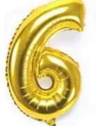 Globos Dorado Números de 32 pulgadas