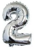 Globos Plateados Números de 32 pulgadas
