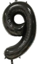 Globos Negro Números de 40 pulgadas