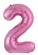 Globos Rosados Números de 40 pulgadas