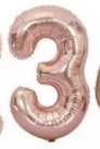 Globos Rose Gold Números de 40 pulgadas