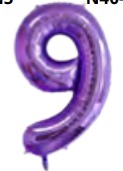 Globos Morado Números de 40 pulgadas