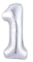 Globos Plateado Números de 16 pulgadas