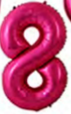 Globos Rosado Números de 32 pulgadas