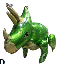 Globos de Dinosaurio 4D 90x55cm