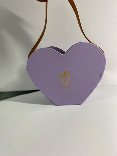 [TF-8636] CAJA P/FLOR CORAZON LILA