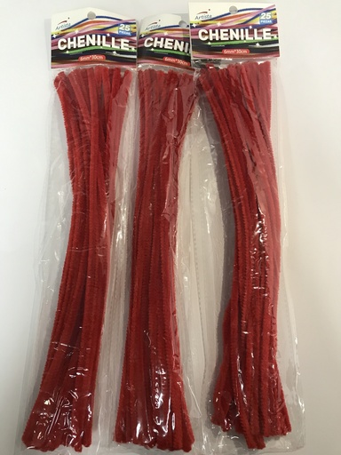 [38-AS0692-R] 38-AS0692-R LIMPIA PIPAS 25PCS 30CM ROJO