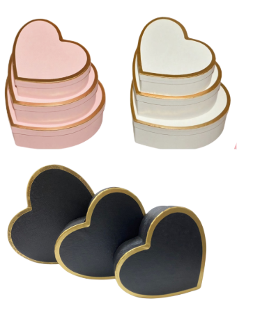 [O3X318] CAJA CORAZON CON DORADO BLANCA