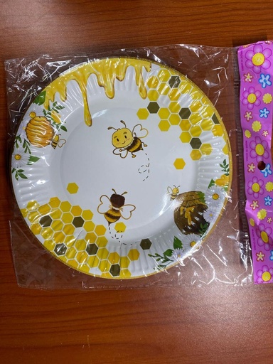 [03U69-P] PAQ. 10PLATOS ABEJA P/FIESTAS