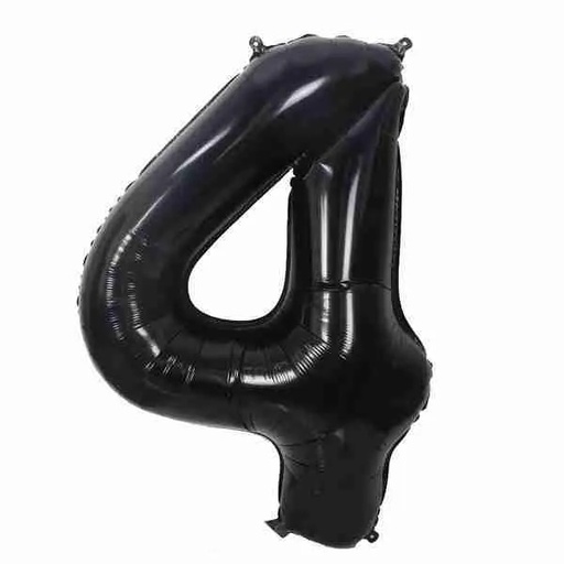 [n32-005N4] Y3L4270-4 GLOBO METALICO NUMERO 4 NEGRO 32''