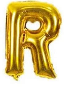 [LET001R] GLOBO LETRA R 16 PULGADAS DORADO