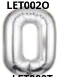 [LET002O] GLOBO LETRA O 16 PULGADAS PLATEADO