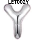 [LET002Y] GLOBO LETRA Y 16 PULGADAS PLATEADO