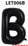 [LET006B] GLOBO LETRA B 16 PULGADAS NEGRO