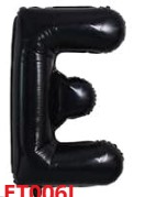 [LET006E] GLOBO LETRA E 16 PULGADAS NEGRO