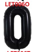 [LET006O] GLOBO LETRA O 16 PULGADAS NEGRO