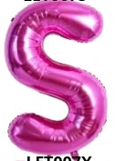 [LET007S] GLOBO LETRA S 16 PULGADAS ROSADO