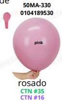 [50MA-330] Globos Pastel 50 piezas/bolsa 18"