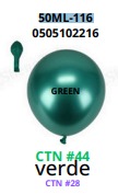 [50ML-116] Globos Metalicos 50 piezas/bolsa 10"