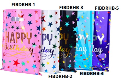 [FIBDRHB-2] Bolsitas de regalo Happy Birthday 25x17cm 10 PIEZAS/BOLSA