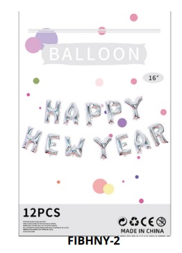 [FIBHNY-2] Globos Letras Happy New Year 16 Pulgadas