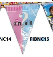 [FIBNC15] Banners de cumpleaños 1 pieza 20x28.5cm